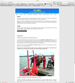 Screen shot from CLADS WordPress Website
