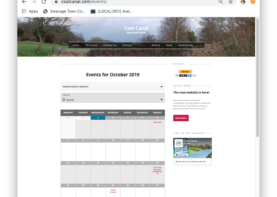 Coal Canal Event Calendar